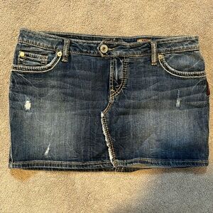 Silver Ravi Denim Skirt - W31